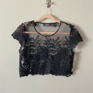 Lulu’s Lacy Embroidered Sheer Top